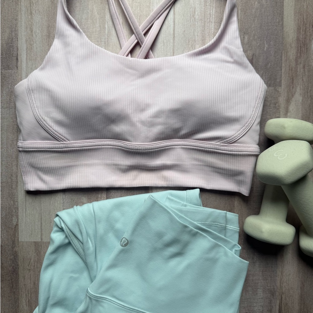 Lululemon Athletica Light Pink Cross-back Sports Bra